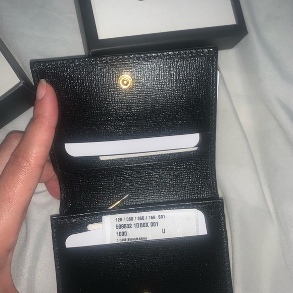 Gucci Black Interlocking G Marina Bifold Card Holder - Picture 4 of 5